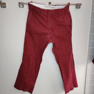Men's Dockers D3 Classic Fit Chino Style Red Pants - Size 34 x 30